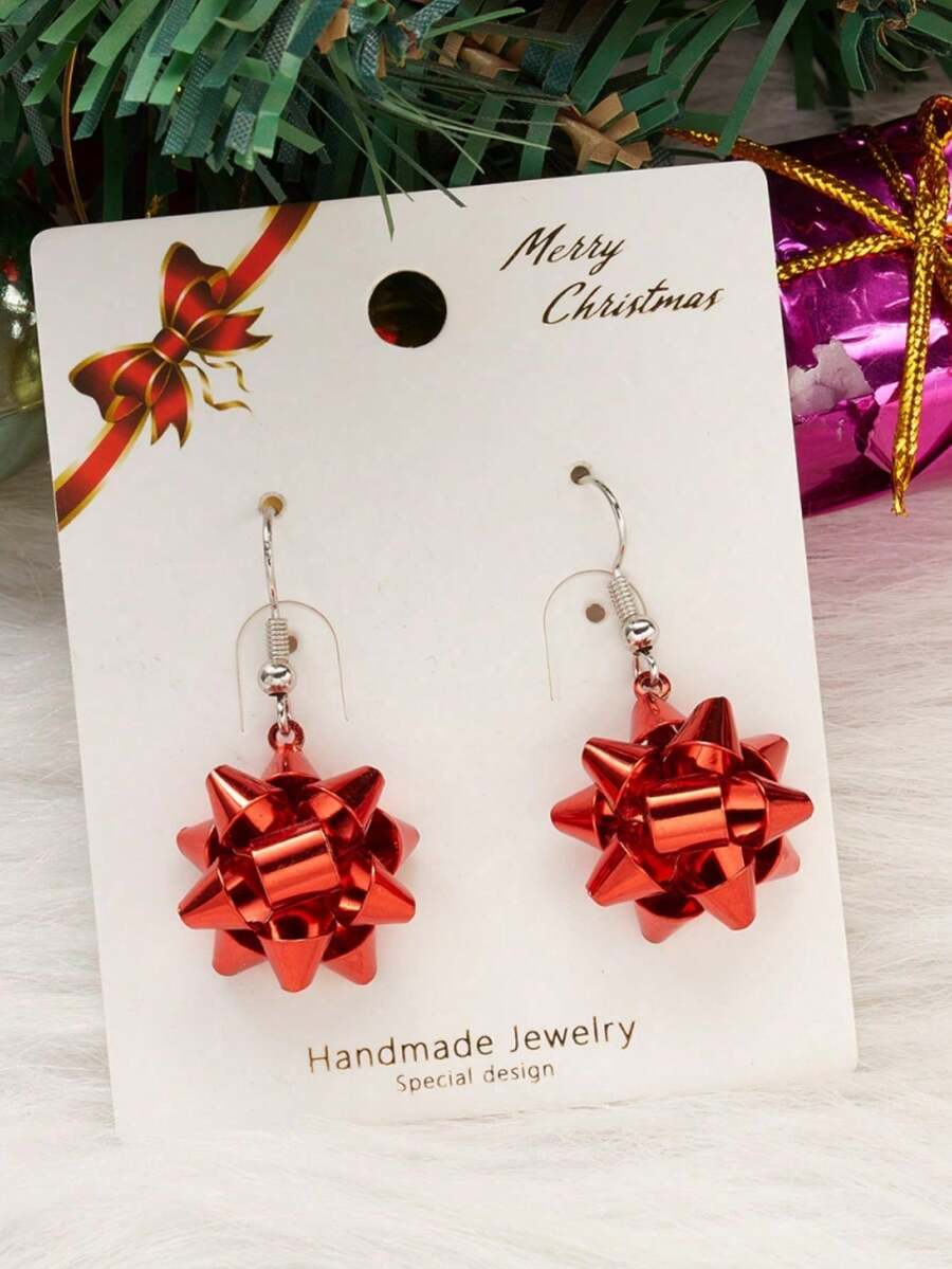 Women'S Fashion Earrings - Fashionable Red Metal Women Earrings Personalized