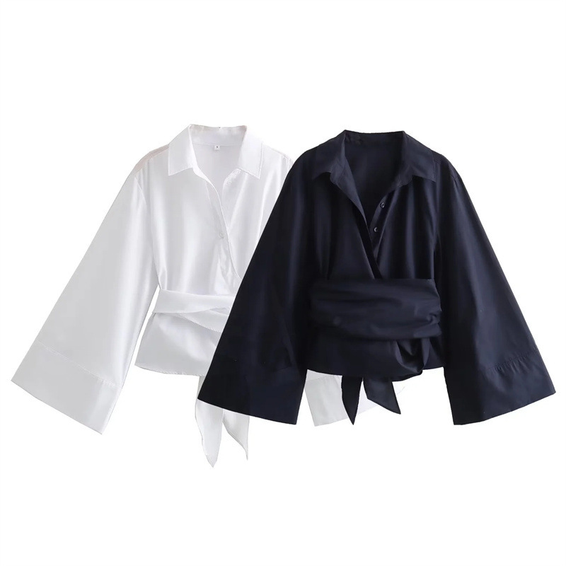 Women'S Fashion Kimono - Women's Long Sleeve Kimono Blouses With