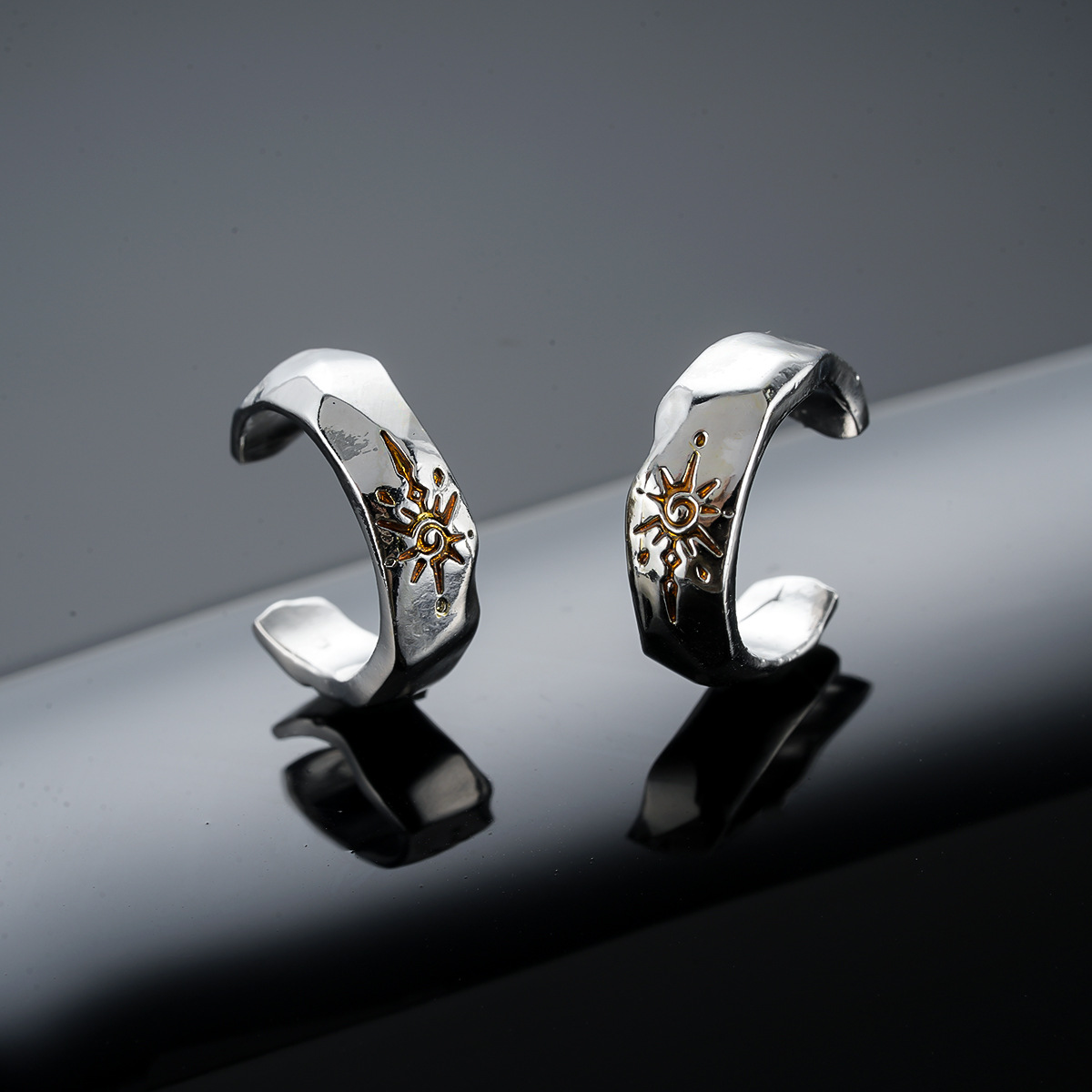 Women'S Fashion Earrings - One pair, wishing stone earclips, men's