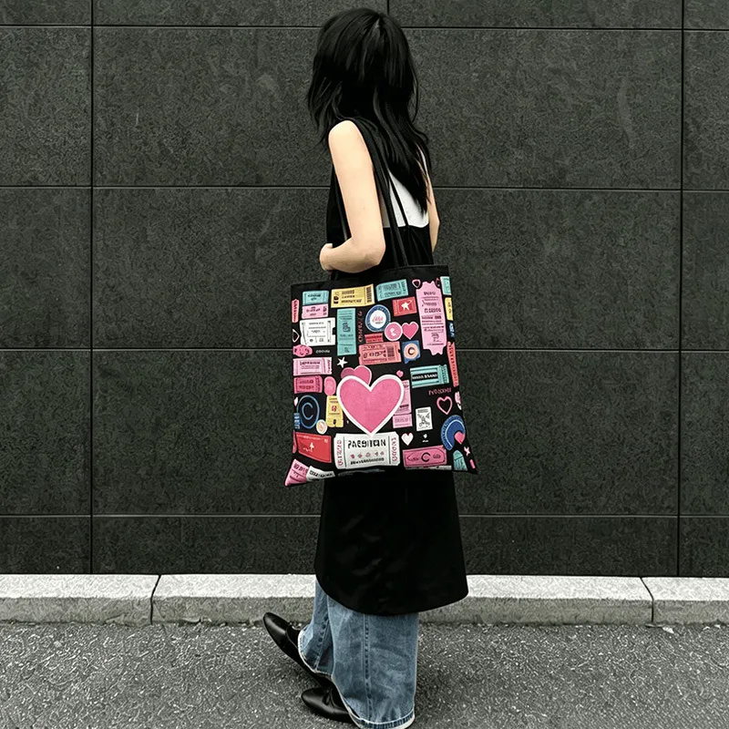 Canvas Tote Bag - 2026 Korean Ins Wind Tote Bag
