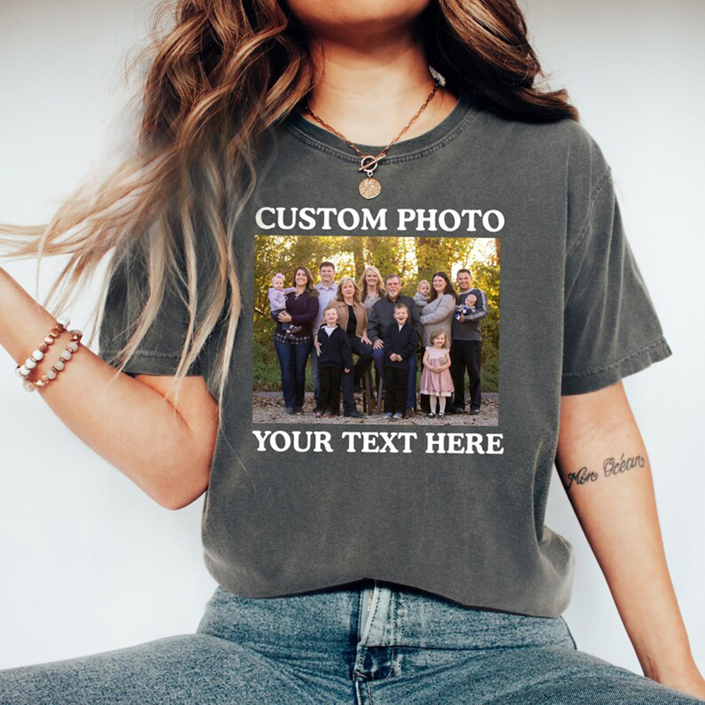 Fashion Women Picture - O Neck Female T Shirt Custom