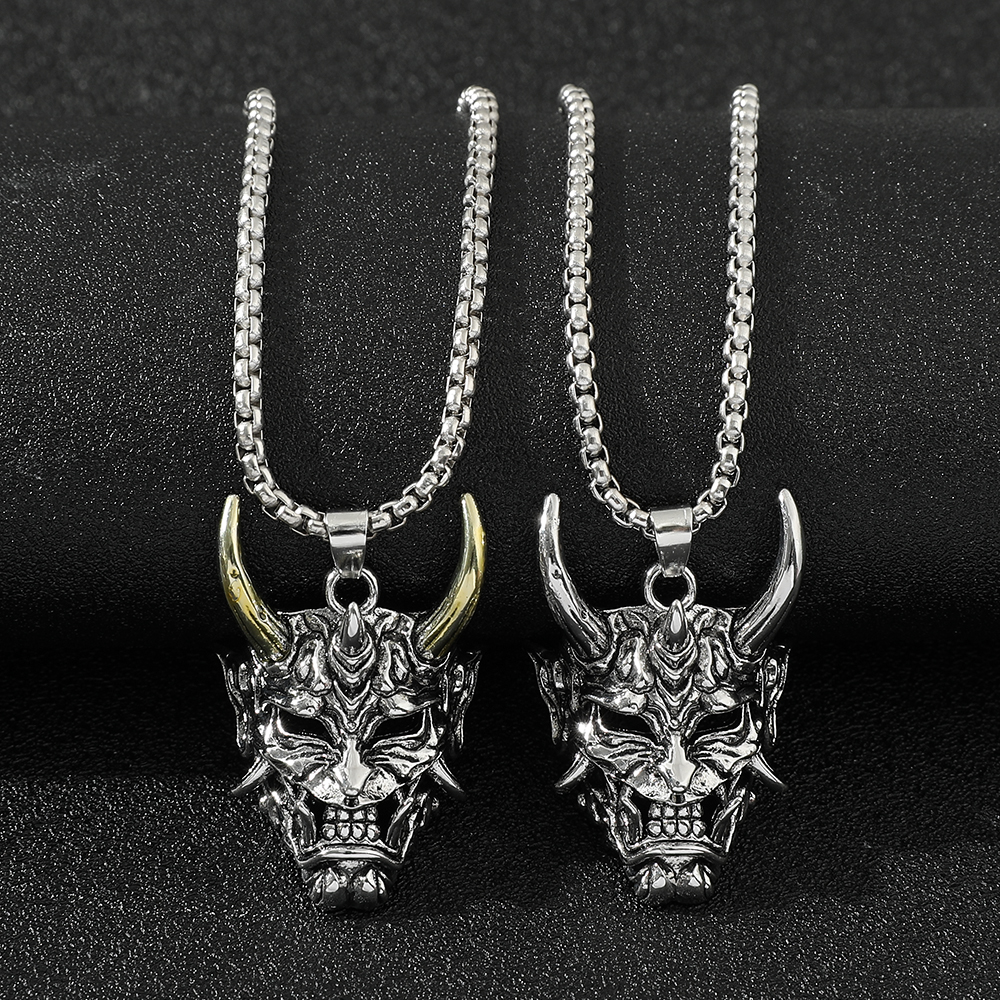 Women Fashion Necklace - Handsome Rascal Ghost Mask Pendant Necklace
