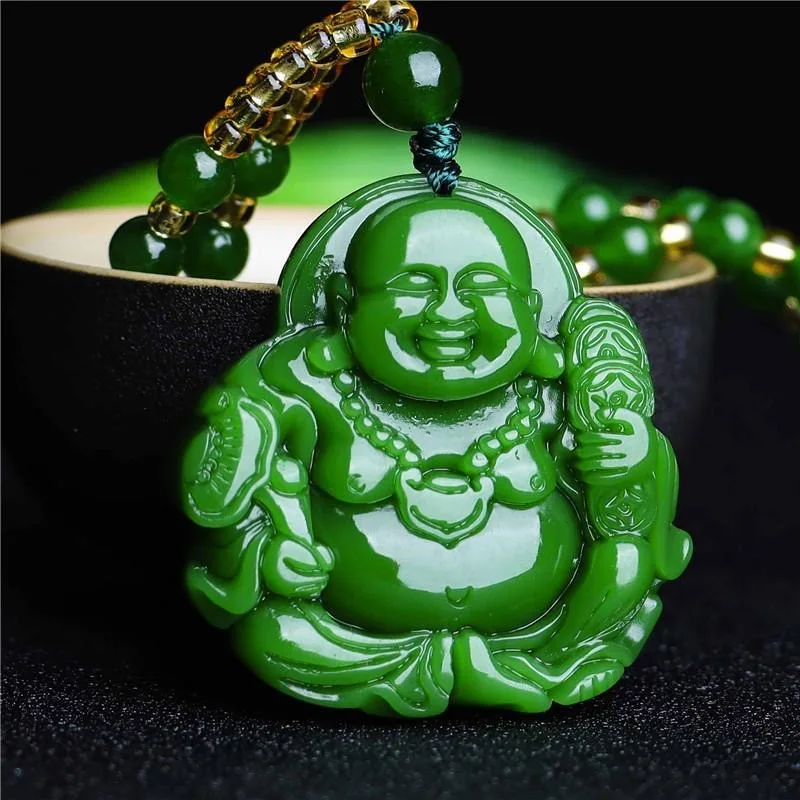 Chinese Green Jade Maitreya Bu - Women Fashion Drawing のレビューと価格