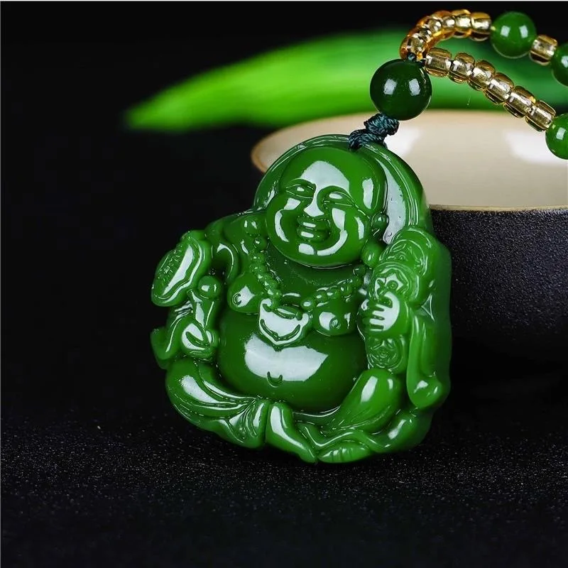 Chinese Green Jade Maitreya Bu - Women Fashion Drawing のレビューと価格