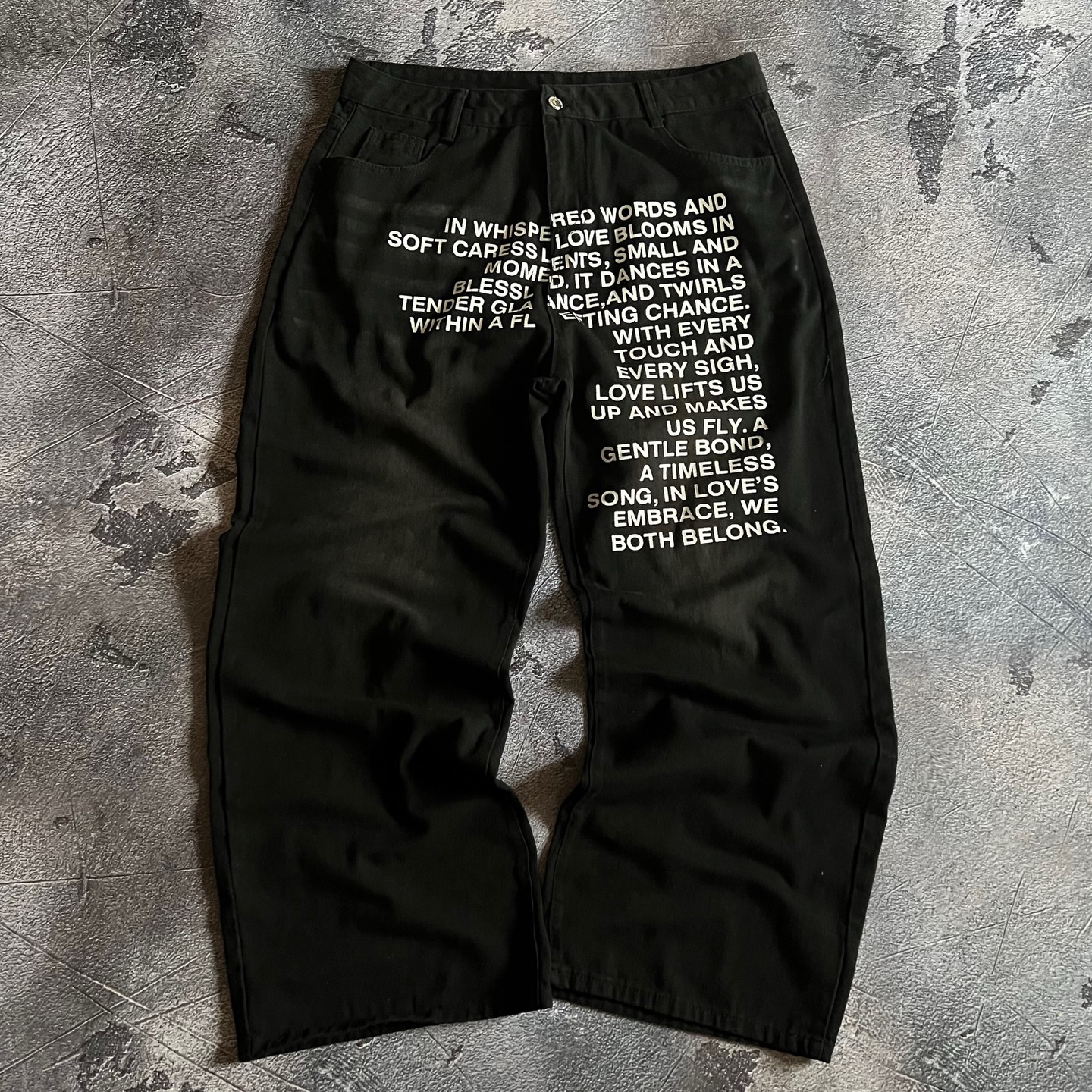 American Pattern Letter Jeans  - Women And Men Fashion のレビューと価格