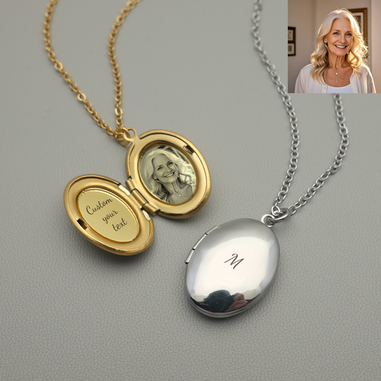 Personalized Locket Necklace C - Fashion Women Picture のレビューと価格