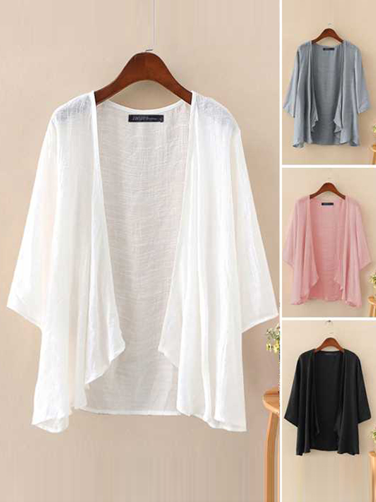 Fashion Solid Cardigans Womens - Women'S Fashion Kimono のレビューと価格