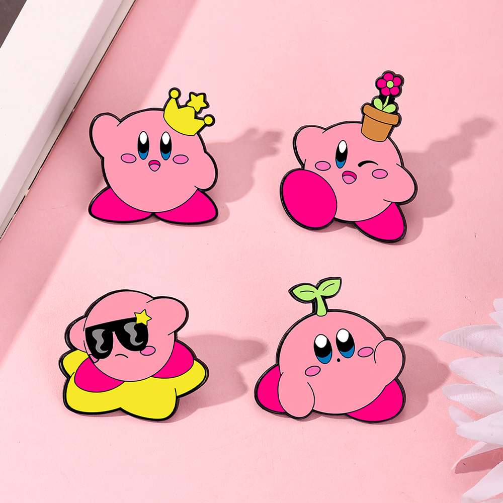 4pcs Kirby Enamel Lapel Pins S - Women Fashion Drawing のレビューと価格