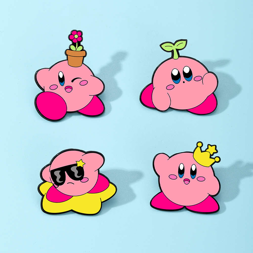 4pcs Kirby Enamel Lapel Pins S - Women Fashion Drawing のレビューと価格