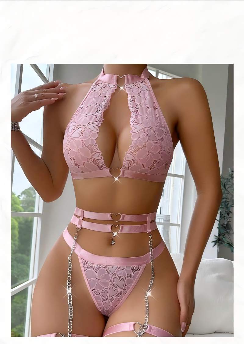 Sexy Lingerie Set Push Up Lace - Women Fashion Necklace のレビューと価格