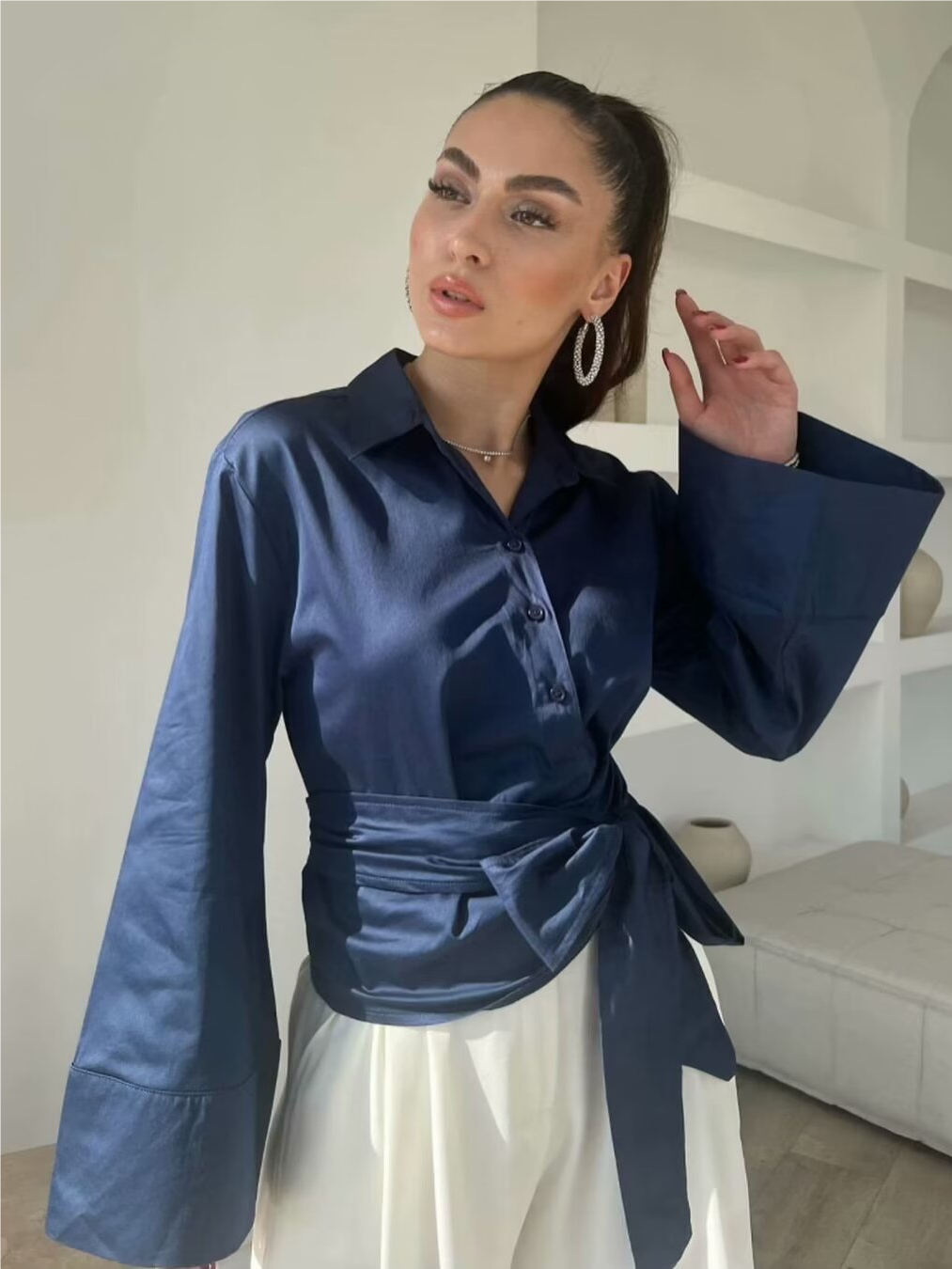 Women's Long Sleeve Kimono Blo - Women'S Fashion Kimono のレビューと価格