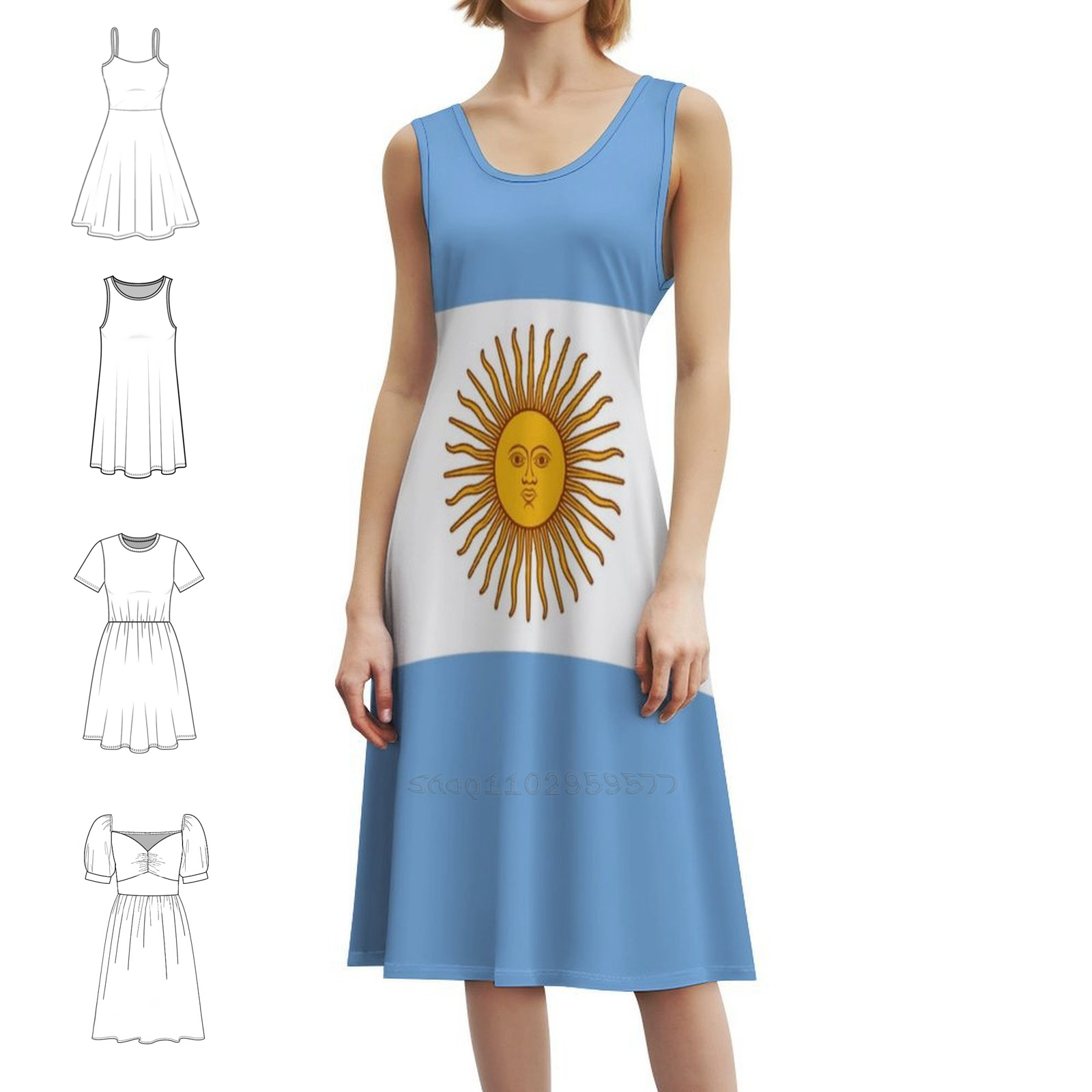 Argentina-Argentinian T-Shirt  - Smocked Dress Women のレビューと価格