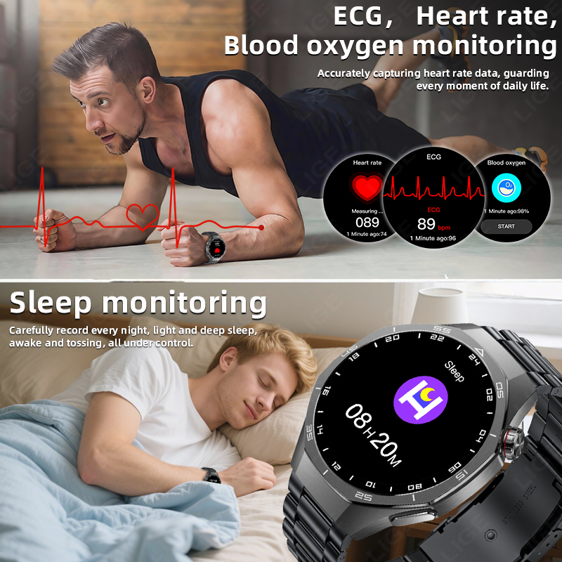 LIGE ECG Smart Watch For Andro - Women Fashion Week 2026 のレビューと価格