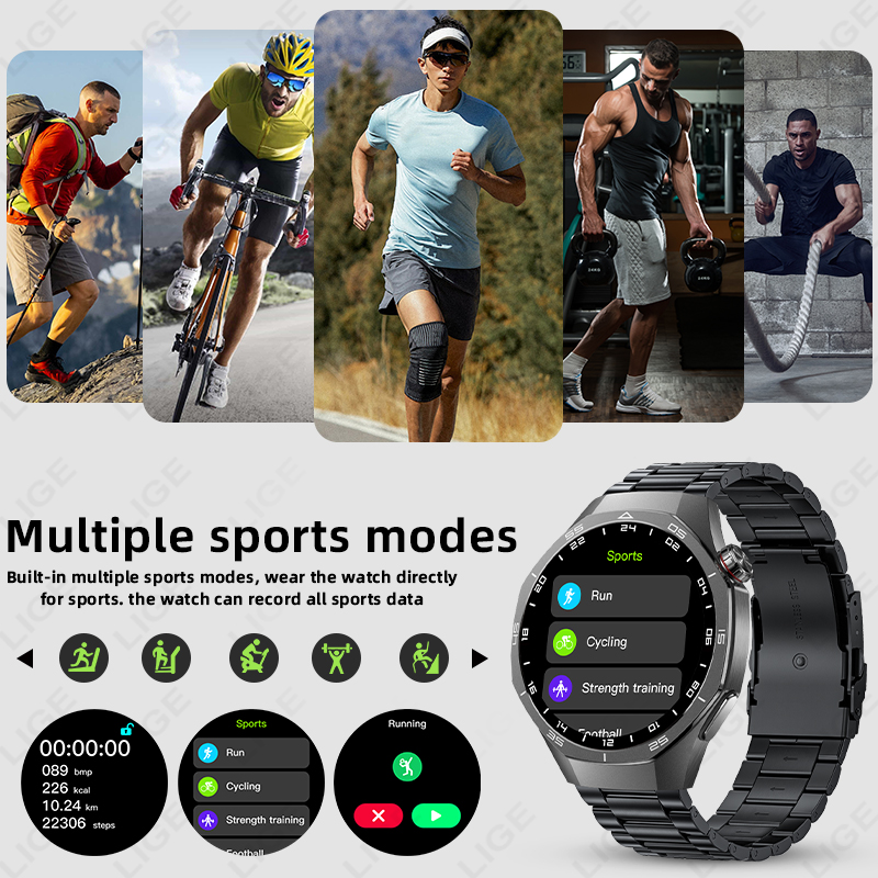 LIGE ECG Smart Watch For Andro - Women Fashion Week 2026 のレビューと価格