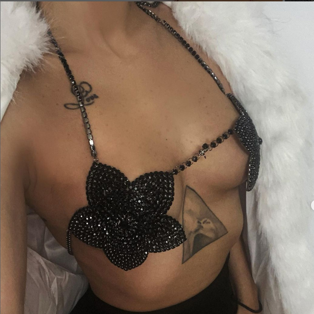 Stonefans Black Crystal Flower - Women'S Fashion Harness のレビューと価格