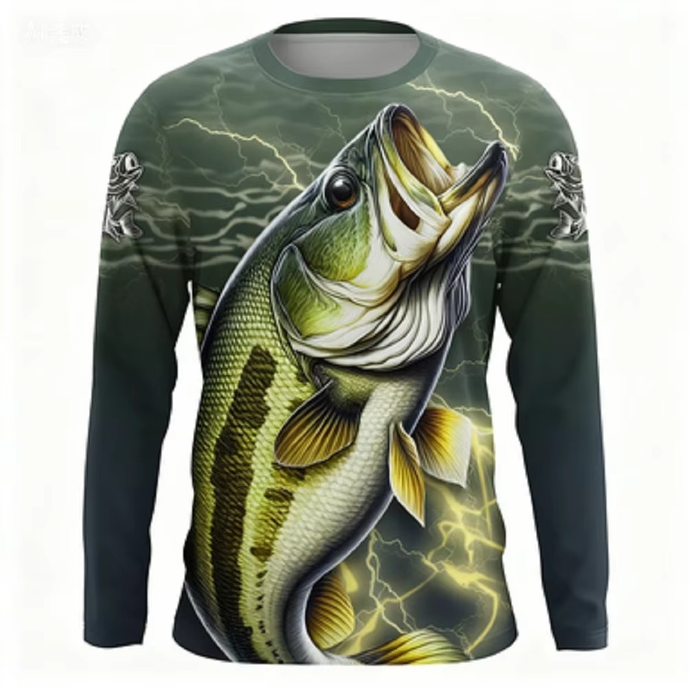 Fashionable Bass Pattern Crew  - Women And Men Fashion のレビューと価格