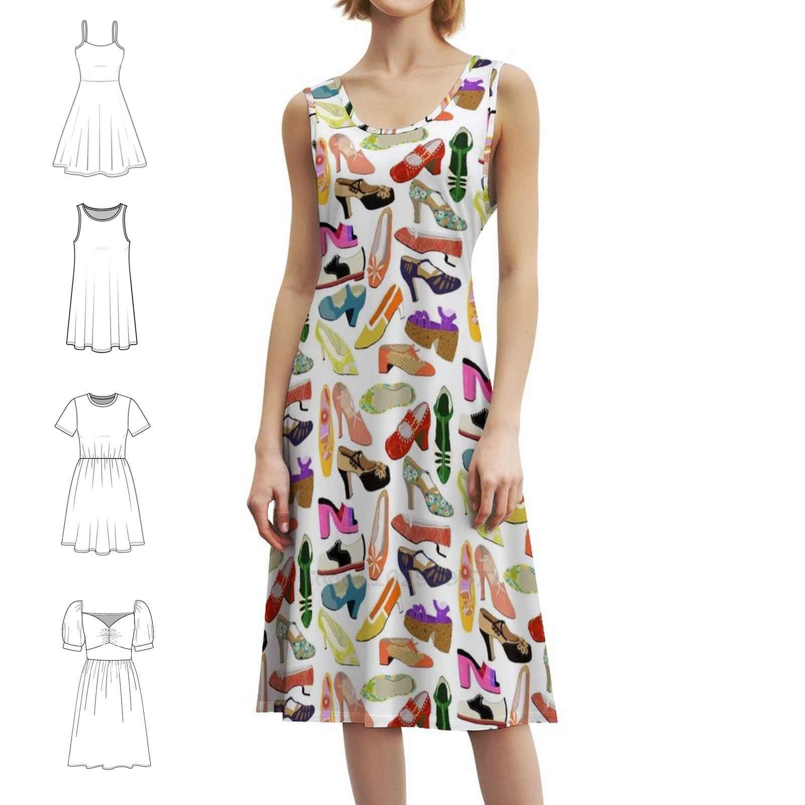 Vintage Shoe Collection Floral - Smocked Dress Women のレビューと価格