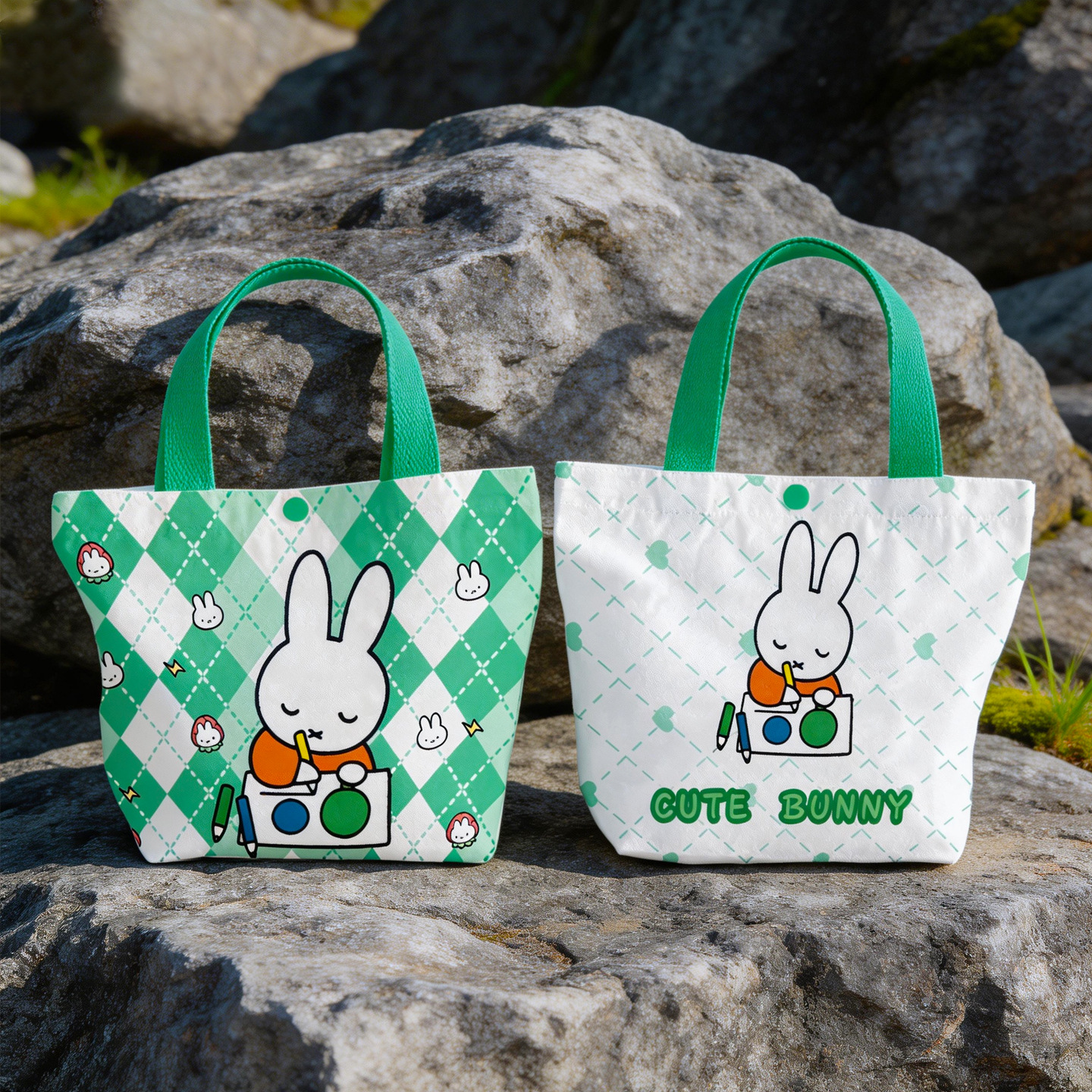 Creative Cartoon Miffy Rabbit  - Canvas Tote Bag のレビューと価格