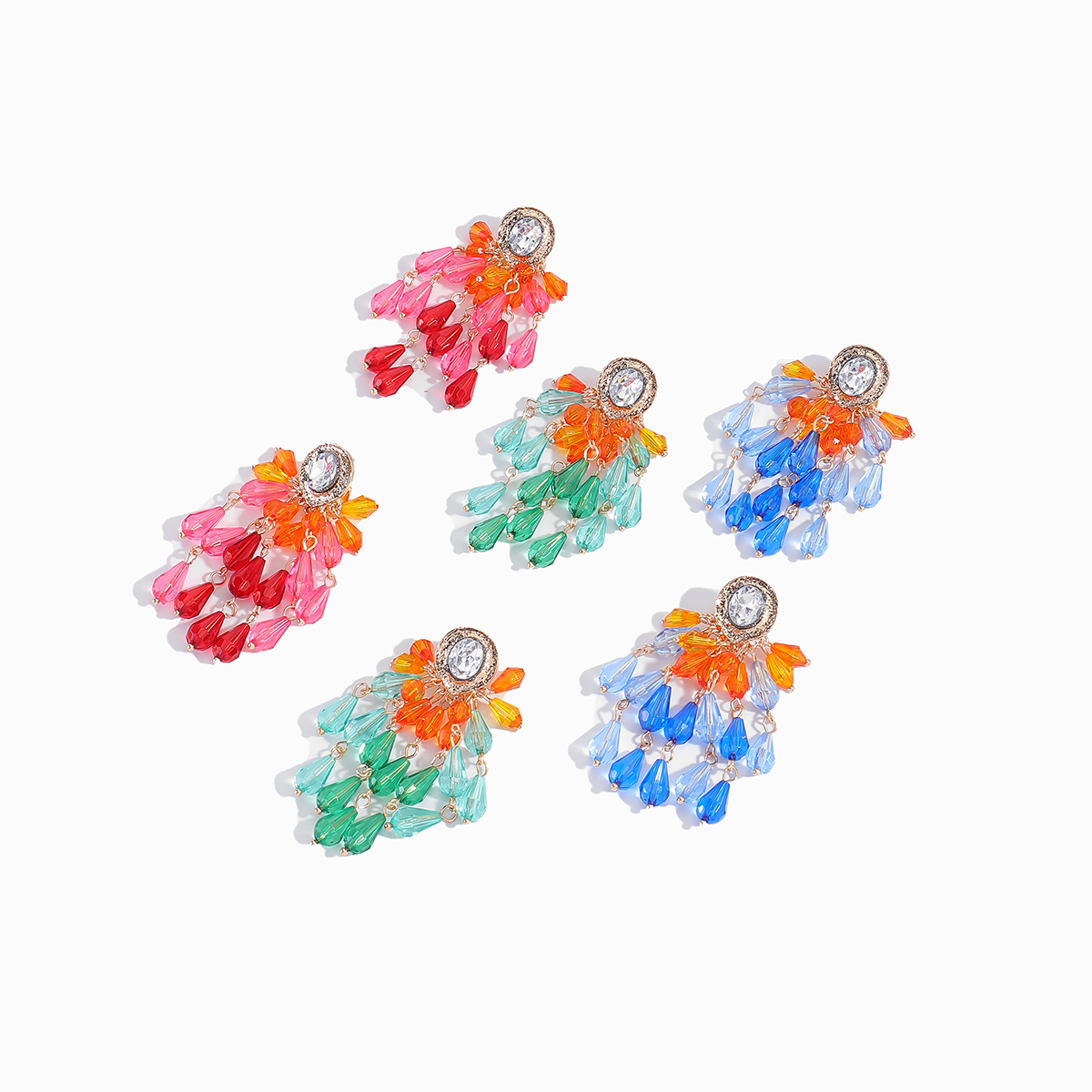 2026 Summer New Colorful Cryst - Women'S Fashion Earrings のレビューと価格