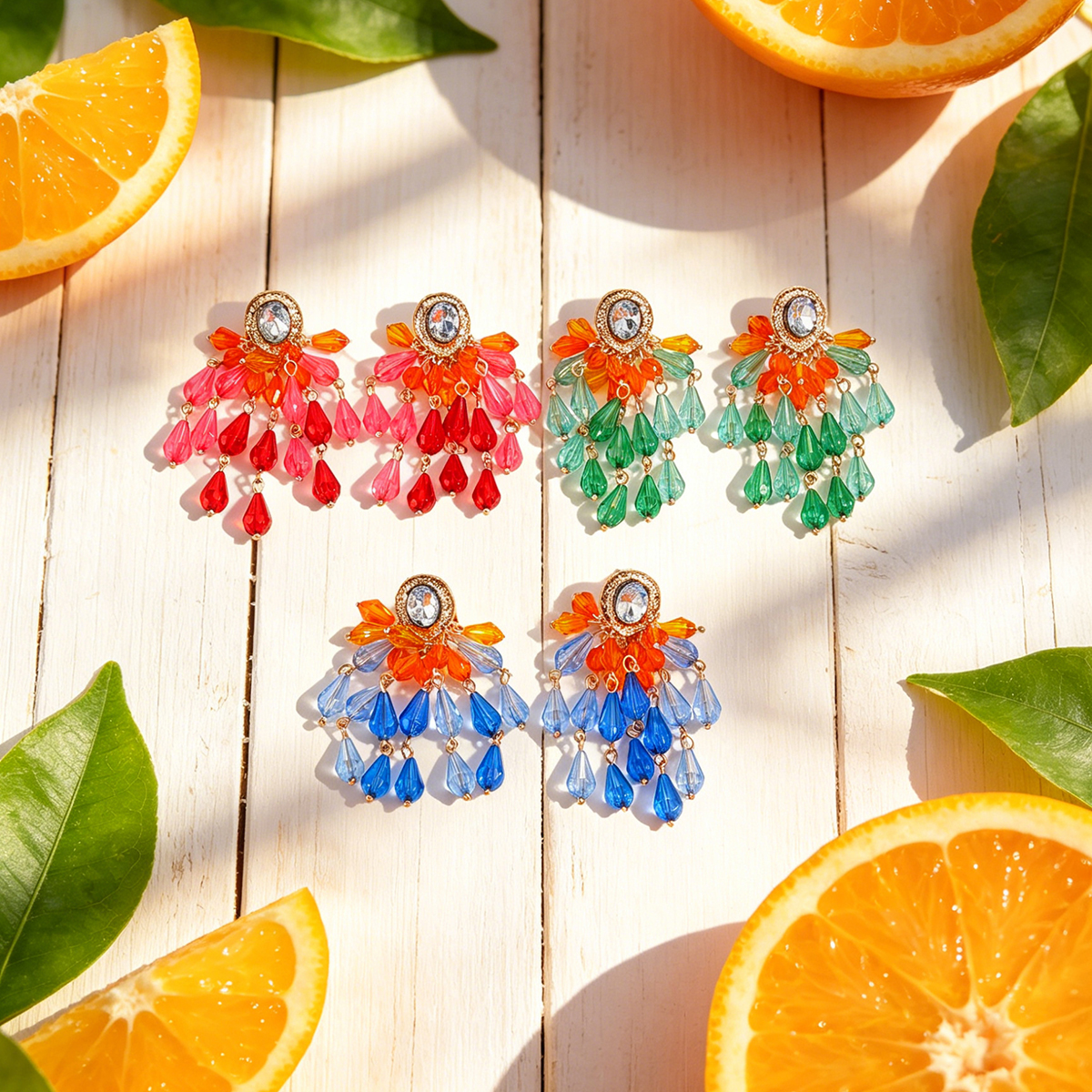 2026 Summer New Colorful Cryst - Women'S Fashion Earrings のレビューと価格