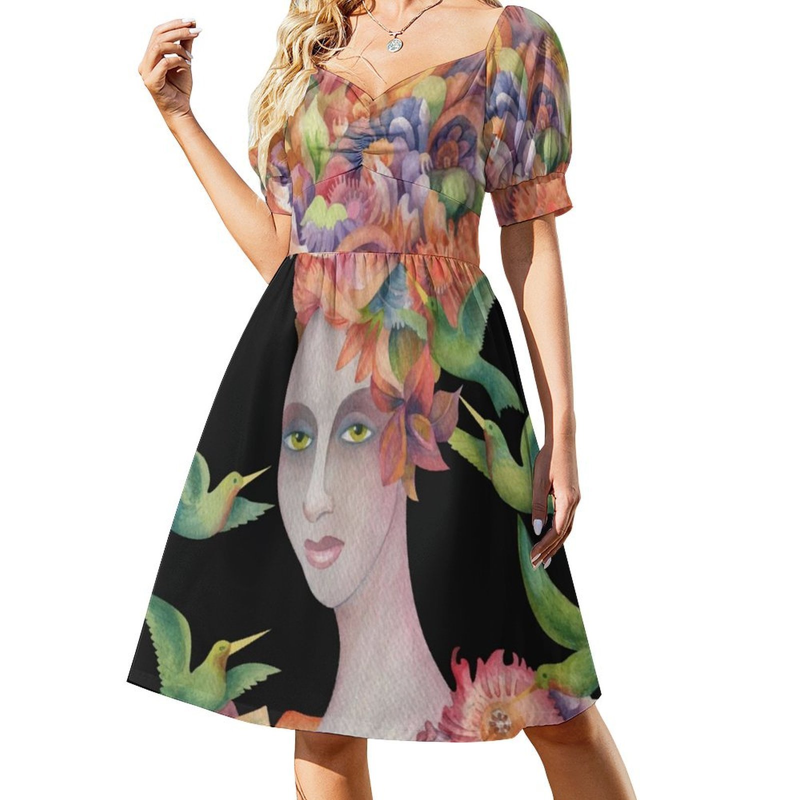 Who'S That Girl ? #4 Floral Sm - Smocked Dress Women のレビューと価格