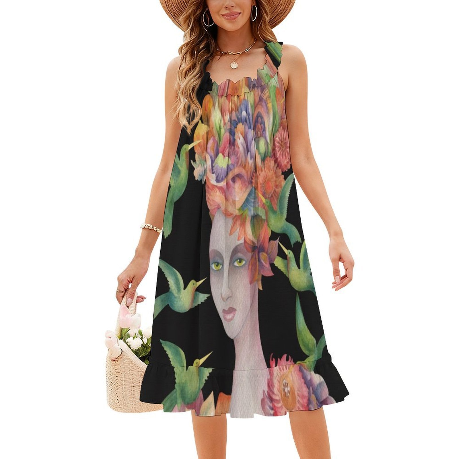 Who'S That Girl ? #4 Floral Sm - Smocked Dress Women のレビューと価格