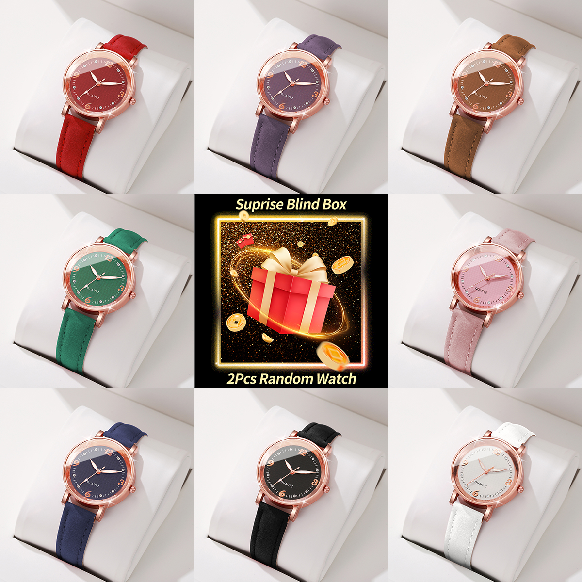 2PCS Surprise Mystery Box-Wome - Women'S Fashion Quartz Watch のレビューと価格