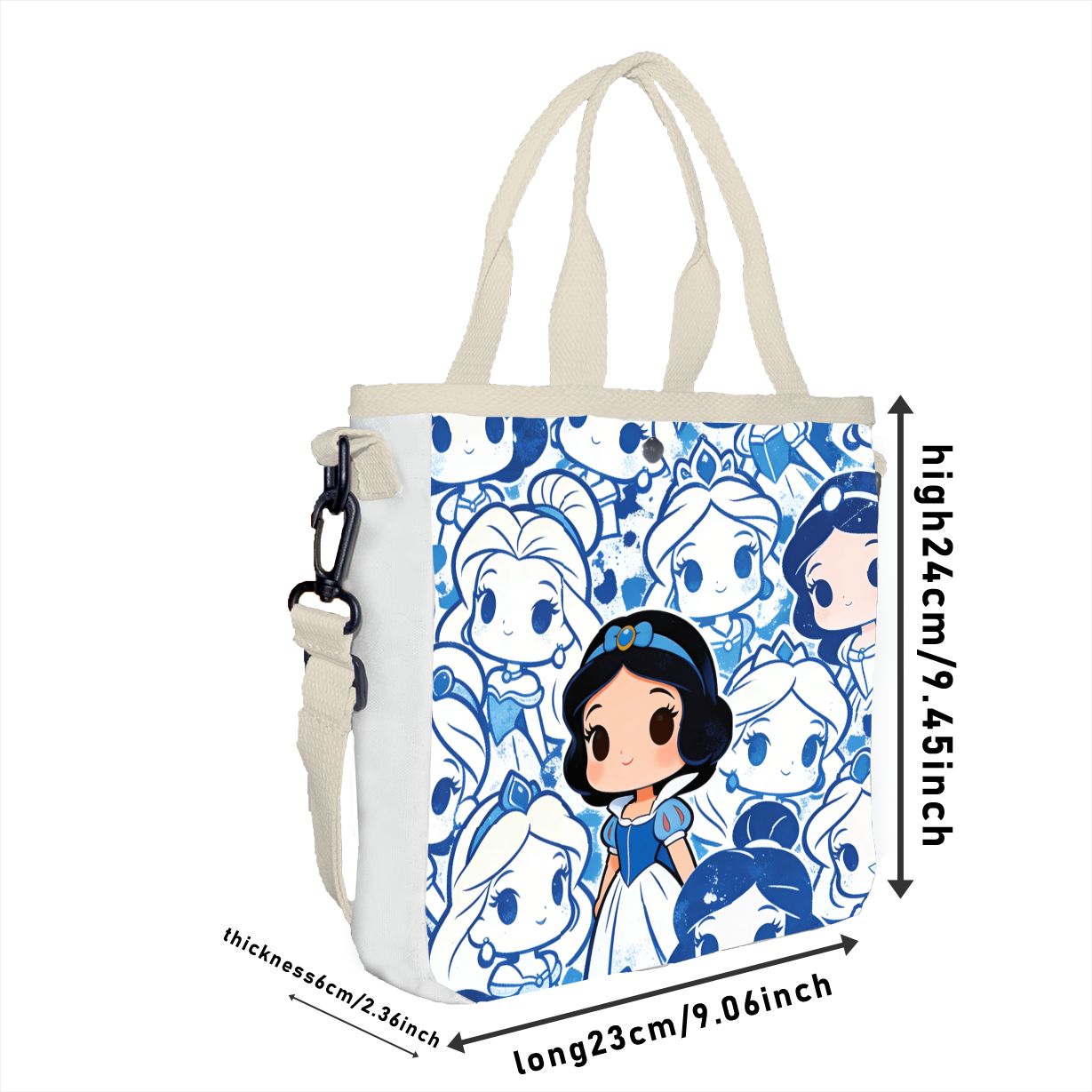 Cartoon snow white Characters  - Canvas Tote Bag のレビューと価格