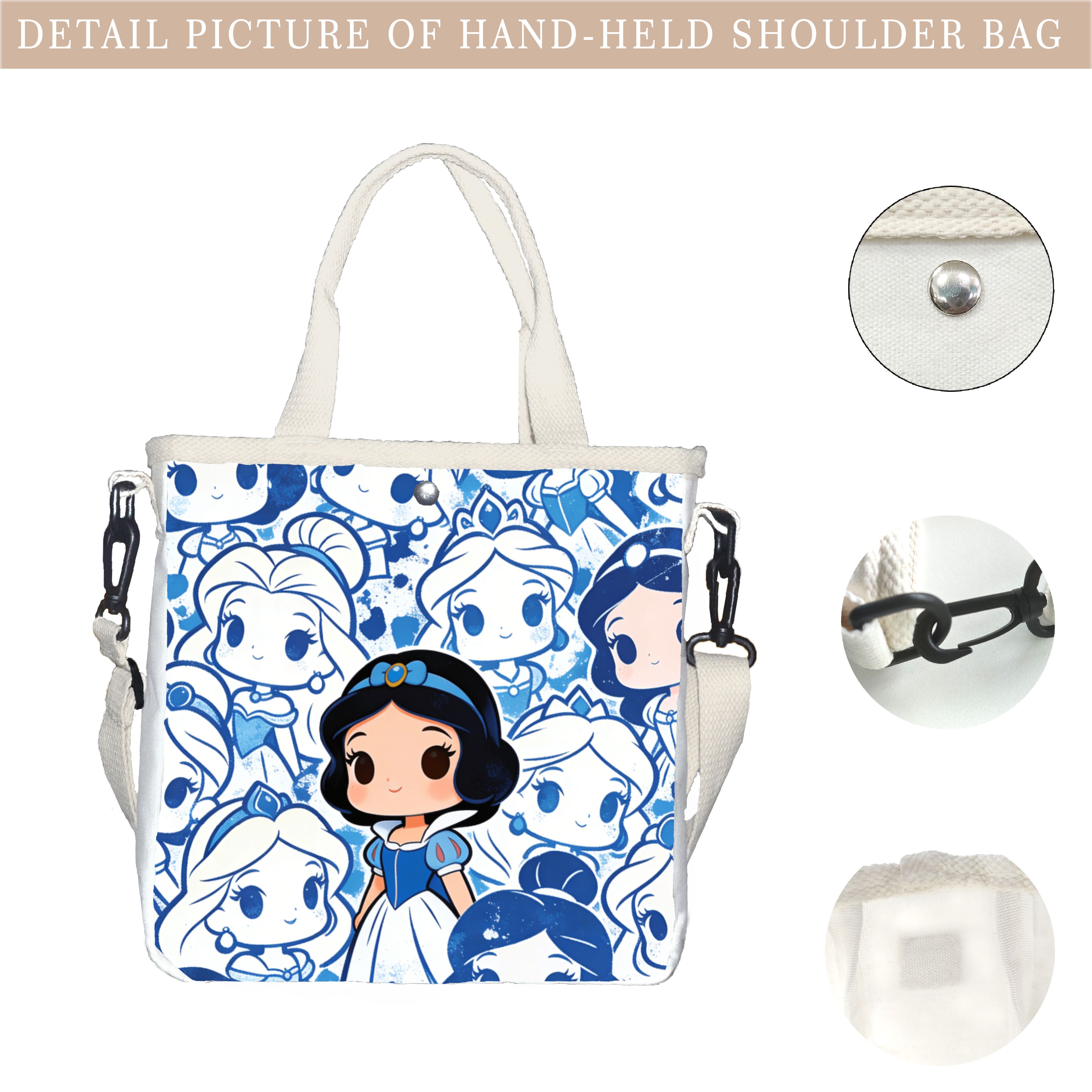 Cartoon snow white Characters  - Canvas Tote Bag のレビューと価格