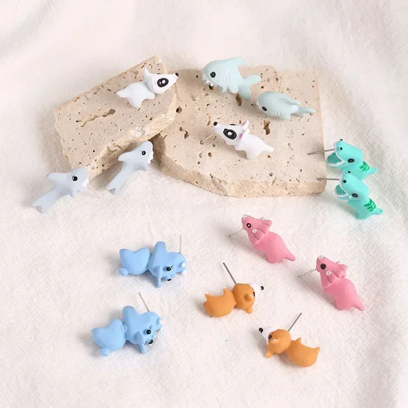 Cartoon Animal Resin Earrings  - Women'S Fashion Earrings のレビューと価格