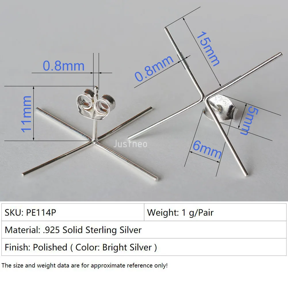 Solid 925 Sterling Silver Stud - Women'S Fashion Earrings のレビューと価格