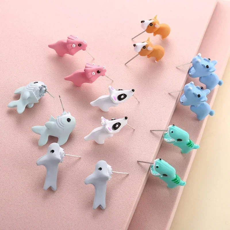 Cartoon Animal Resin Earrings  - Women'S Fashion Earrings のレビューと価格