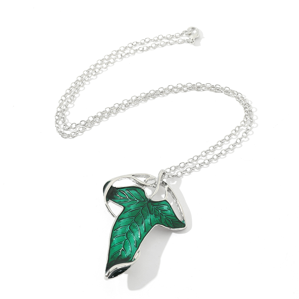 Vintage Green Leaf Pendant Nec - Women Fashion Necklace のレビューと価格