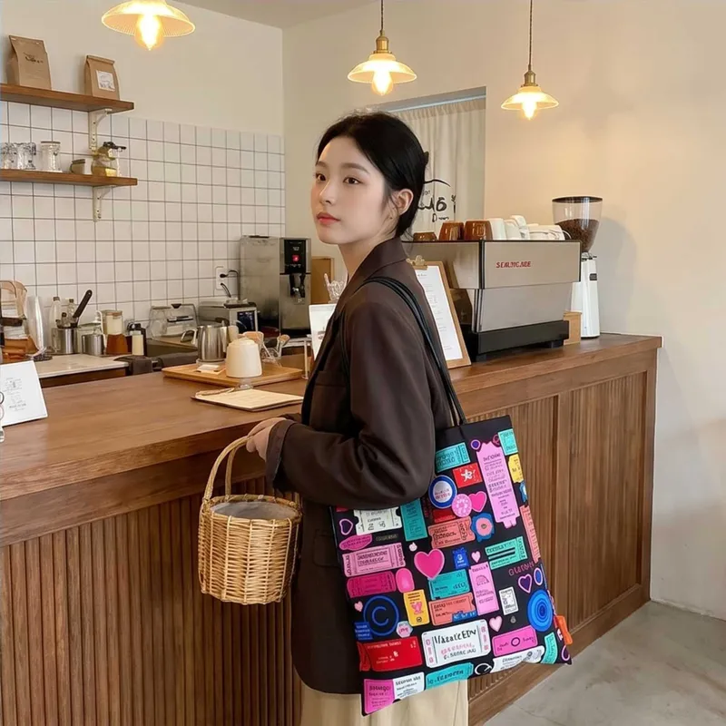 2026 Korean Ins Wind Tote Bag  - Canvas Tote Bag のレビューと価格