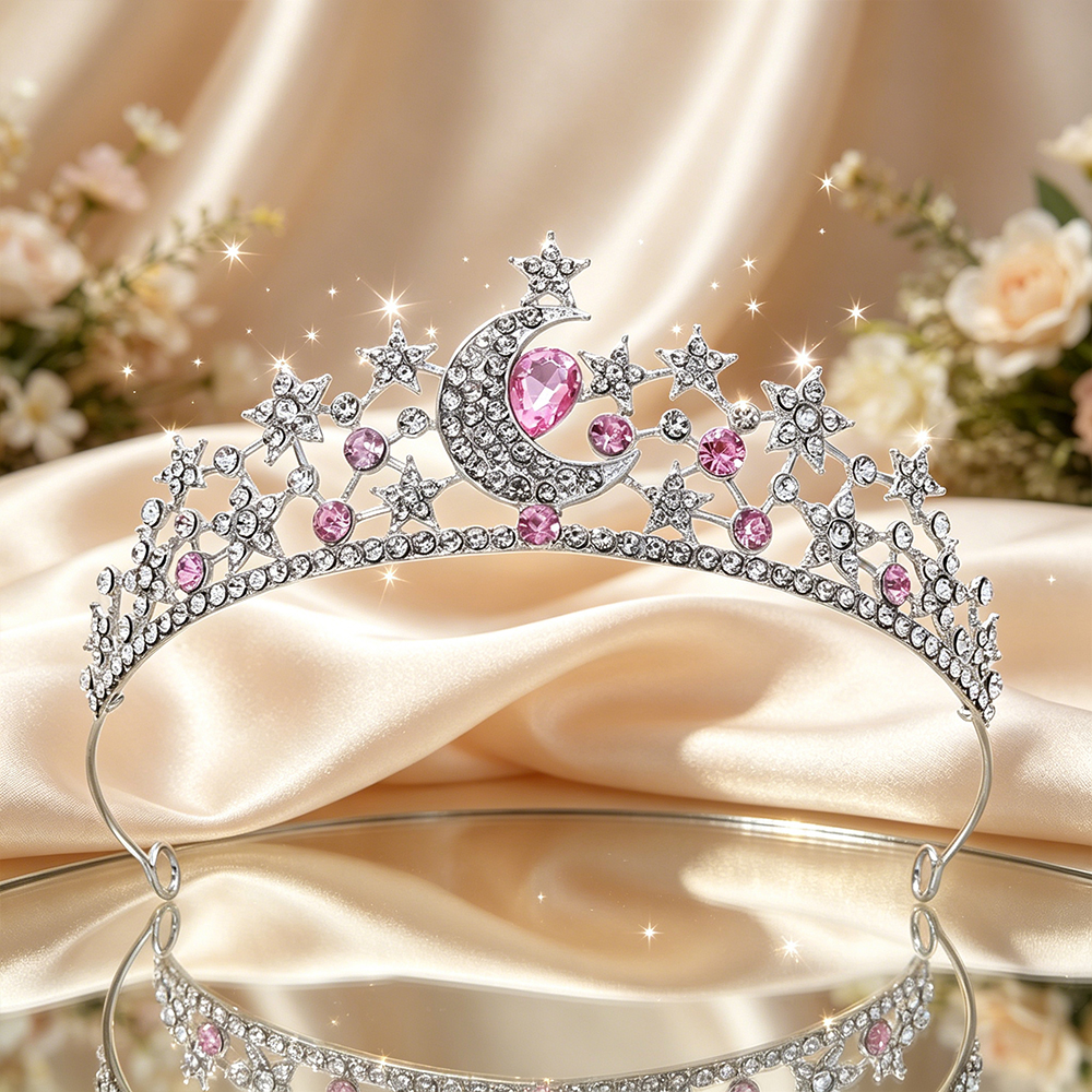 Moon Star Bridal Tiara Sparkli - Women Queen Fashion のレビューと価格
