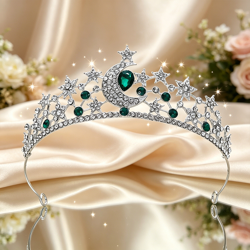 Moon Star Bridal Tiara Sparkli - Women Queen Fashion のレビューと価格