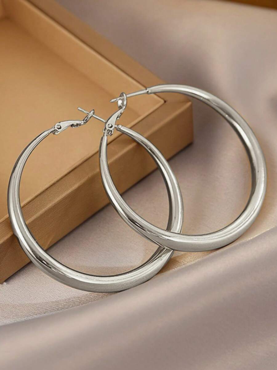 Shiny Gold Tone Y2K Minimalist - Women'S Fashion Earrings のレビューと価格