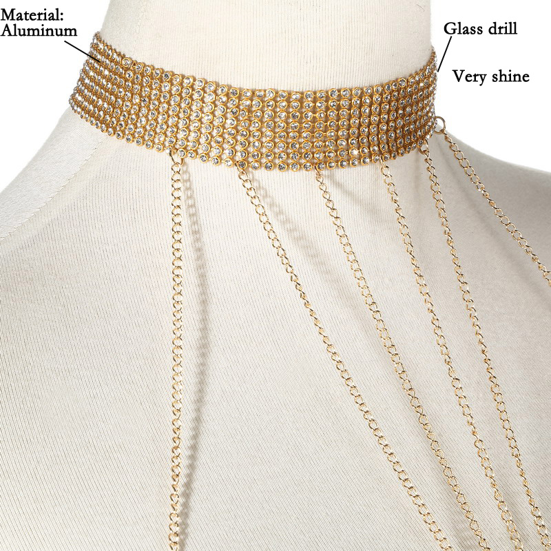Gold Color Body Chain Women  R - Women'S Fashion Harness のレビューと価格