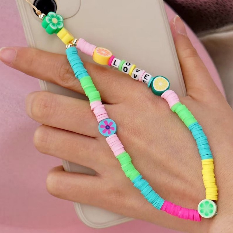 Simple Clay Fruit Charm Phone  - Fashion Women Picture のレビューと価格
