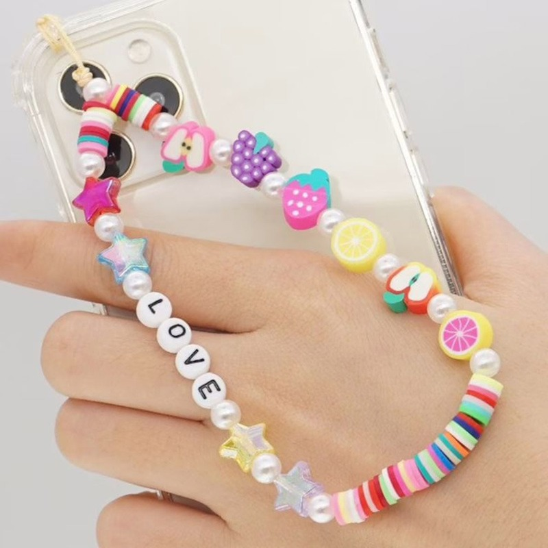 Simple Clay Fruit Charm Phone  - Fashion Women Picture のレビューと価格