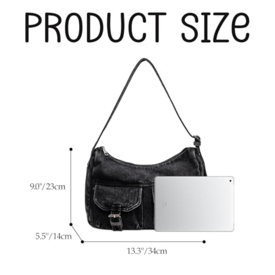 Denim Shoulder Bag Canvas Mess - Canvas Tote Bag のレビューと価格
