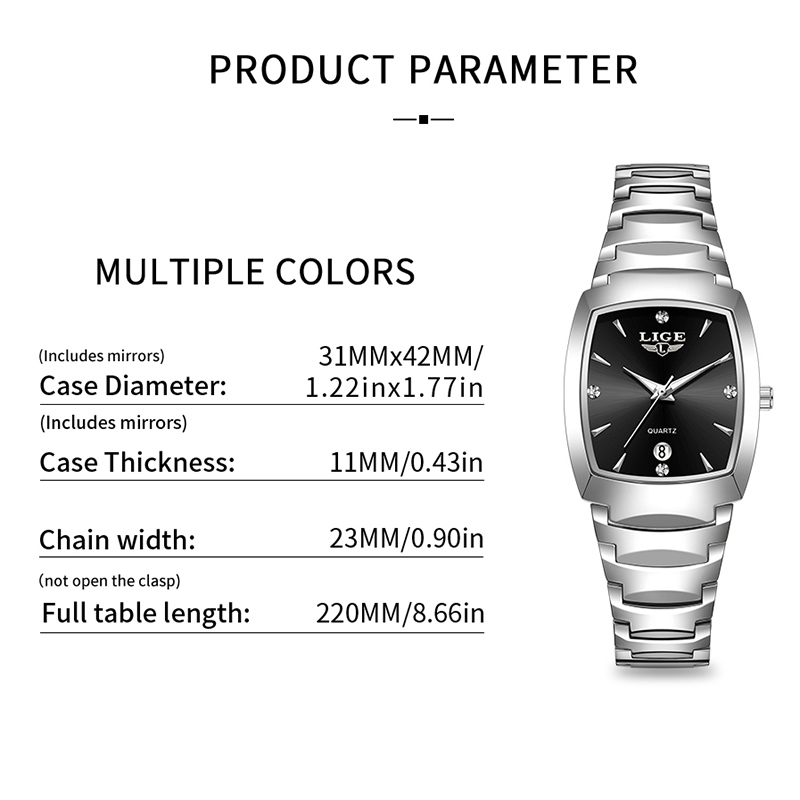 LIGE Watch women Business Luxu - Women'S Fashion Quartz Watch のレビューと価格