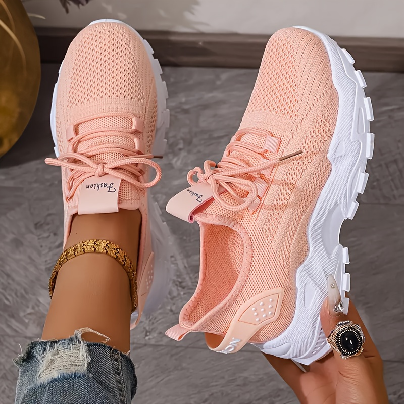 Breathable Knit Sneakers Fashi - Women'S Fashion Gym Shoes のレビューと価格