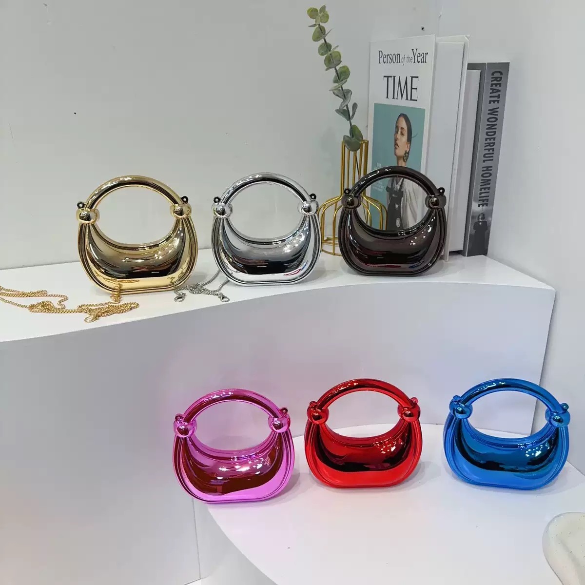 Mini Golden Evening Bag Purses - Women Fashion Drawing のレビューと価格
