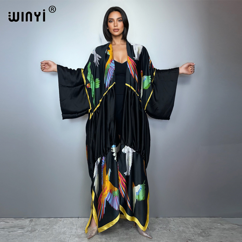 WINYI print boho kimono maxi b - Women'S Fashion Kimono のレビューと価格
