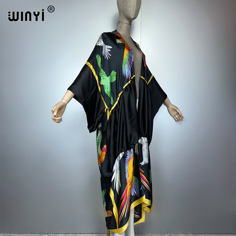 WINYI print boho kimono maxi b - Women'S Fashion Kimono のレビューと価格