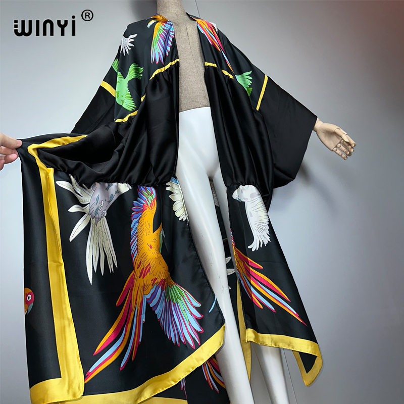 WINYI print boho kimono maxi b - Women'S Fashion Kimono のレビューと価格
