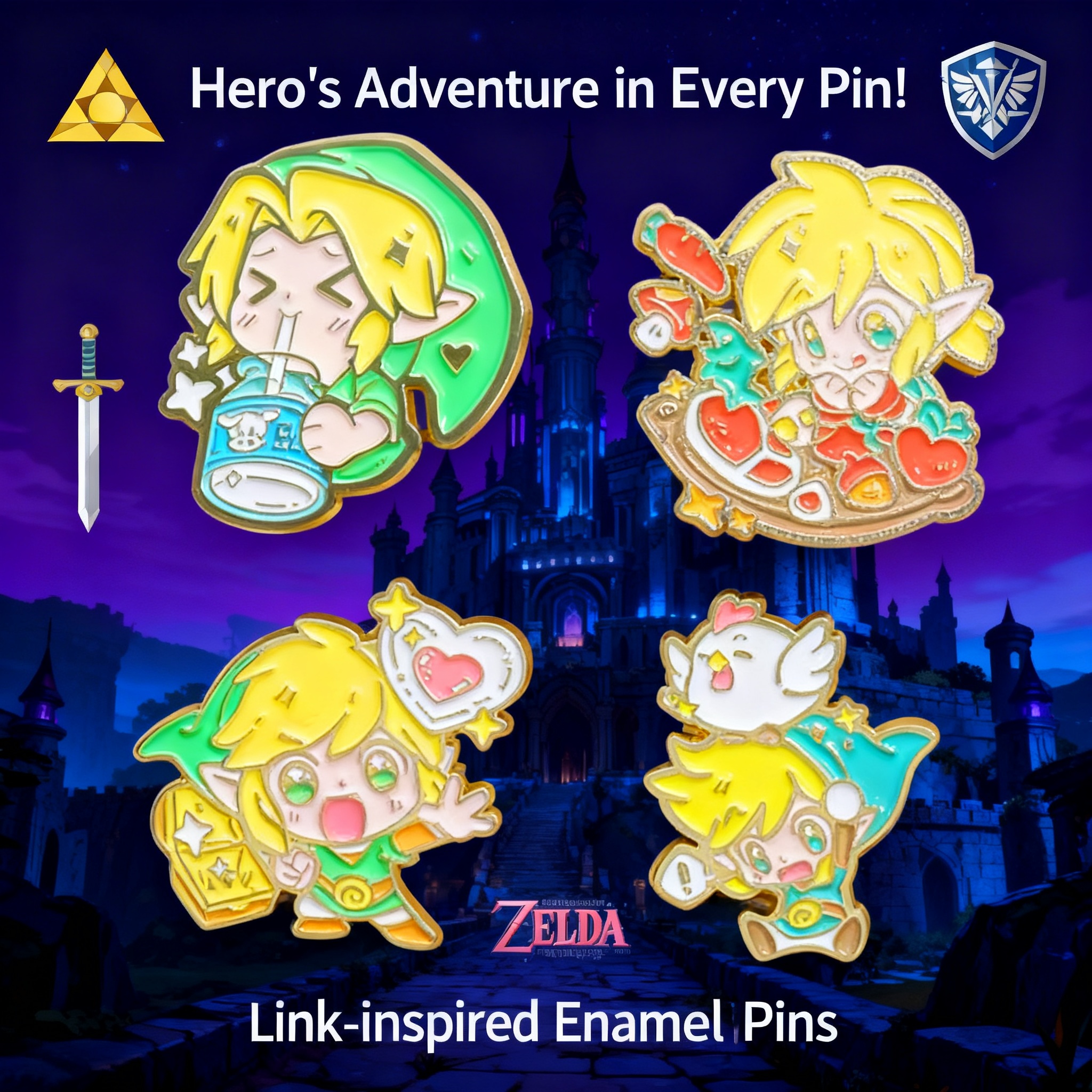 Adventure Game Badges Enamel P - Fashion Women Picture のレビューと価格