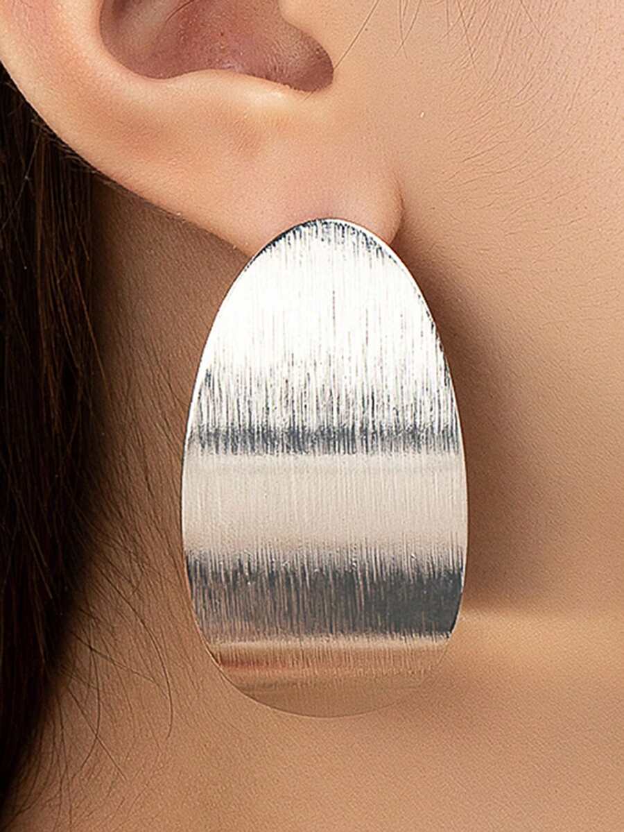 1 Pair Vintage Metal Textured  - Women'S Fashion Earrings のレビューと価格
