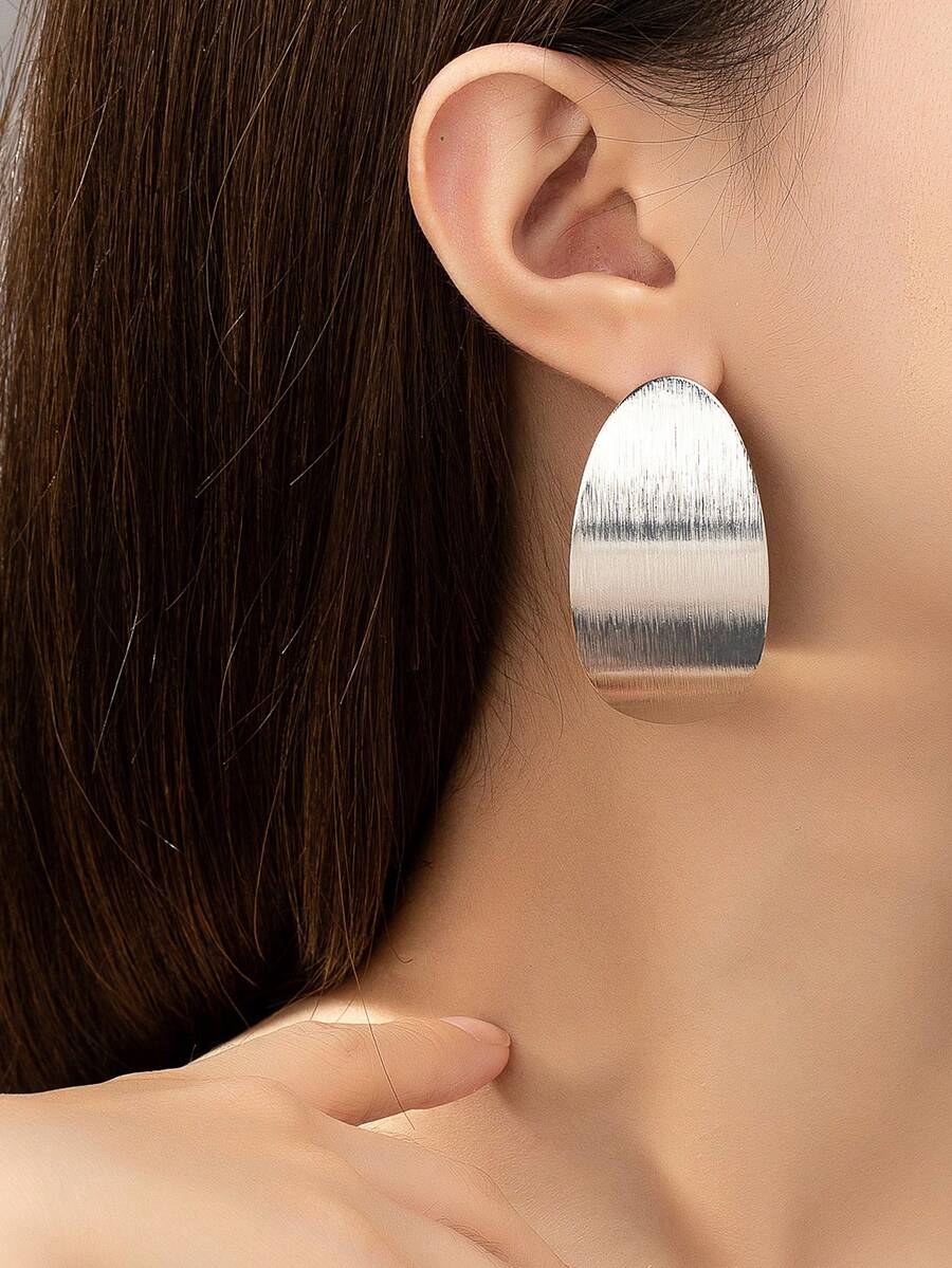 1 Pair Vintage Metal Textured  - Women'S Fashion Earrings のレビューと価格
